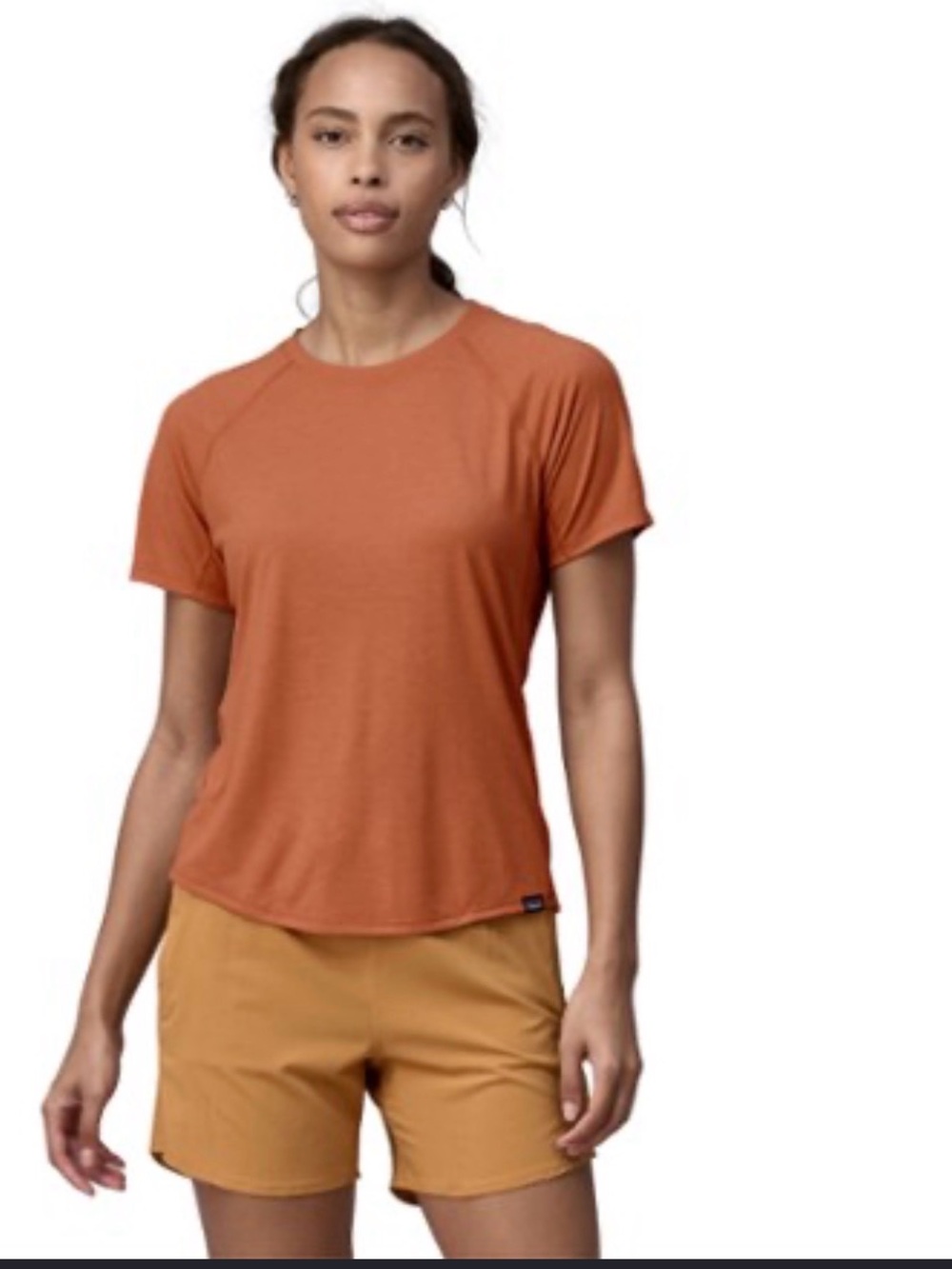 Patagonia Women's Short Sleeve Crew Tee in Rust Orange